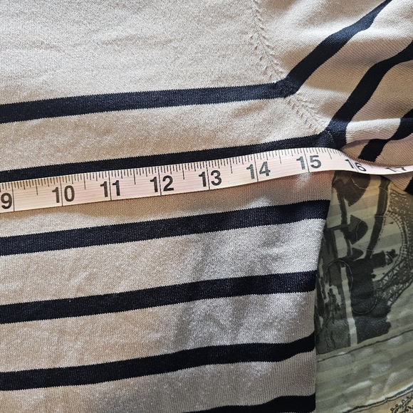 Express Striped Sweater Pink-Lavender & Black Fitted Knit Pullover Women’s Small - Picture 7 of 8